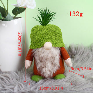 Christmas Decoration Green Succulent Faceless Doll Ornaments