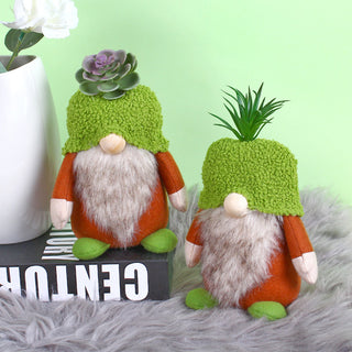 Christmas Decoration Green Succulent Faceless Doll Ornaments