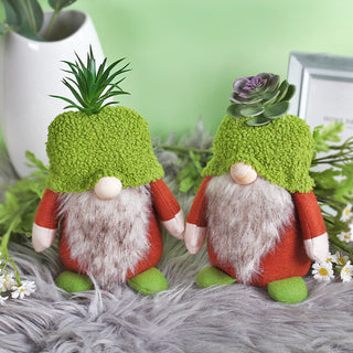 Christmas Decoration Green Succulent Faceless Doll Ornaments