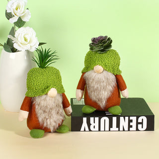 Christmas Decoration Green Succulent Faceless Doll Ornaments